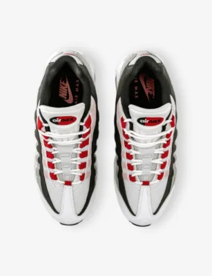 For Him Air Max 95 Suede and Mesh Trainers - 9 in WHITE COMET RED NEUTRAL, additional product view 2