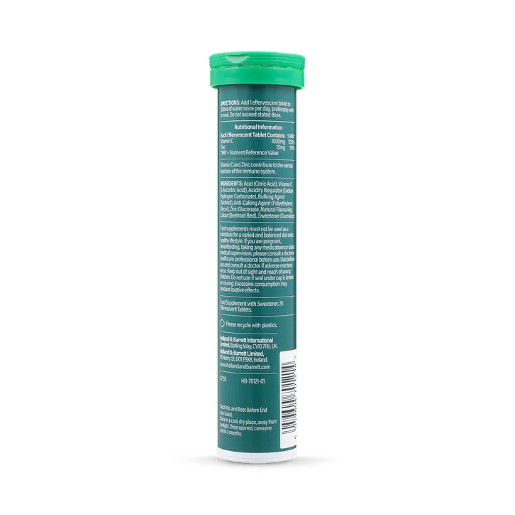 For Him High Strength Effervescent Vit C & Zinc Blackcurrant Flavour 20 Effervescent Tablets, additional product view 3