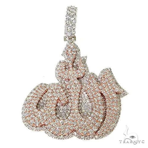 AHMED - MOON JEWELRY Large 2 Tone Diamond Allah Pendant 67361 – Pendant