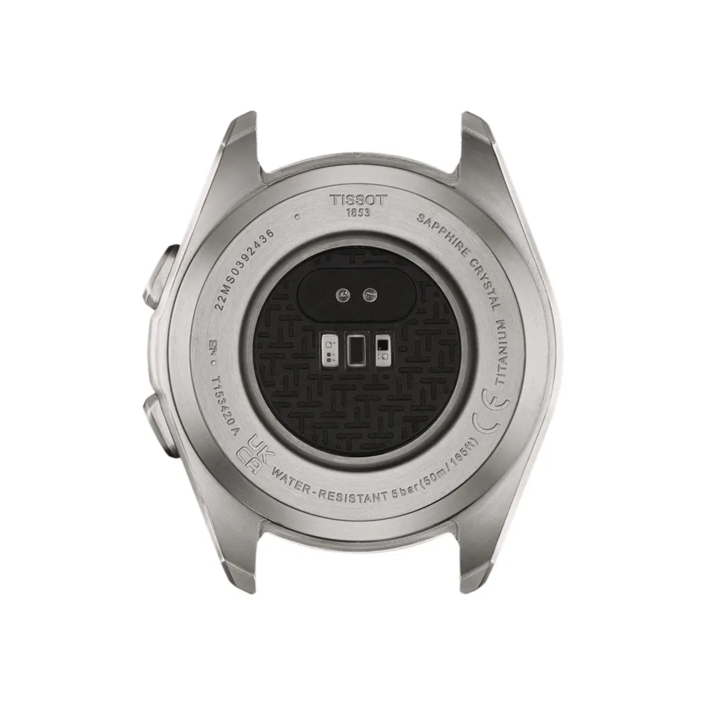 Tissot T-Touch Connect Sport 44mm Unisex Watch Black With White Silicone Strap detail 3