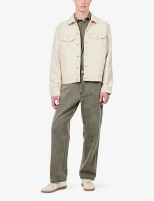 PAIGE Erickson Long-Sleeve Denim Jacket in Ecru Natural, additional product view 2