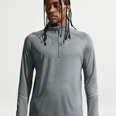 Nike Miler Men's Dri-FIT 1/2-Zip Running Top - Smoke Grey/Iron Grey