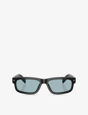 PRADA PR B11S Rectangle-Frame Acetate Sunglasses