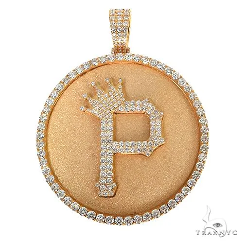 RINA - For Him CUSTOM Custom Made Diamond Initial Pendant 67889 in Rose Gold – Pendant