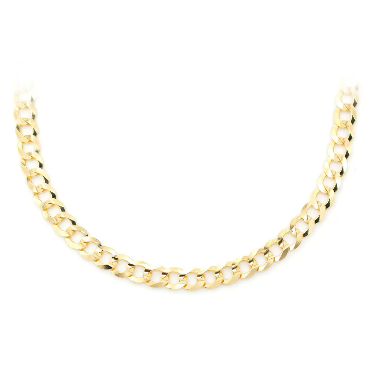 For Him Flat Curb Gold Chain in 4.5mm / Yellow Gold / 22" – Chain