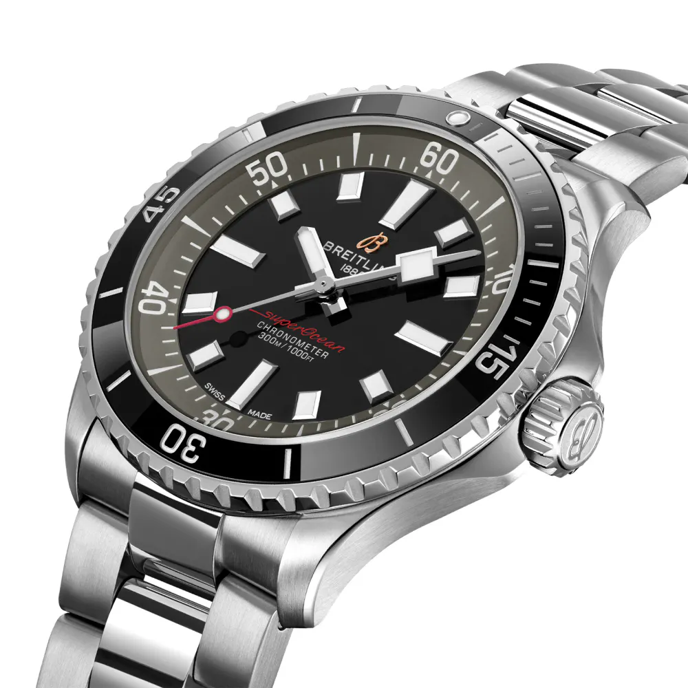 Breitling Superocean 42mm UK Edition Mens Watch Grey Stainless Steel detail 2