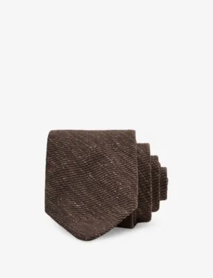 REISS Ermo Slub Textured Silk-Blend Tie