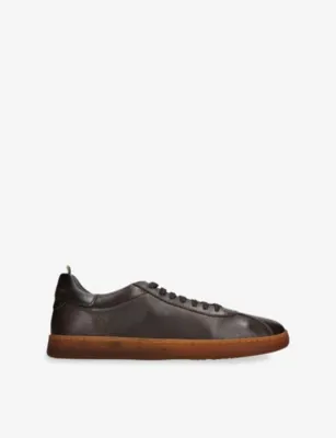 OFFICINE CREATIVE Halo Leather Trainers - EUR 46 / 12 UK MEN in Dark Brown – Mens | Trainers | Lace up trainers