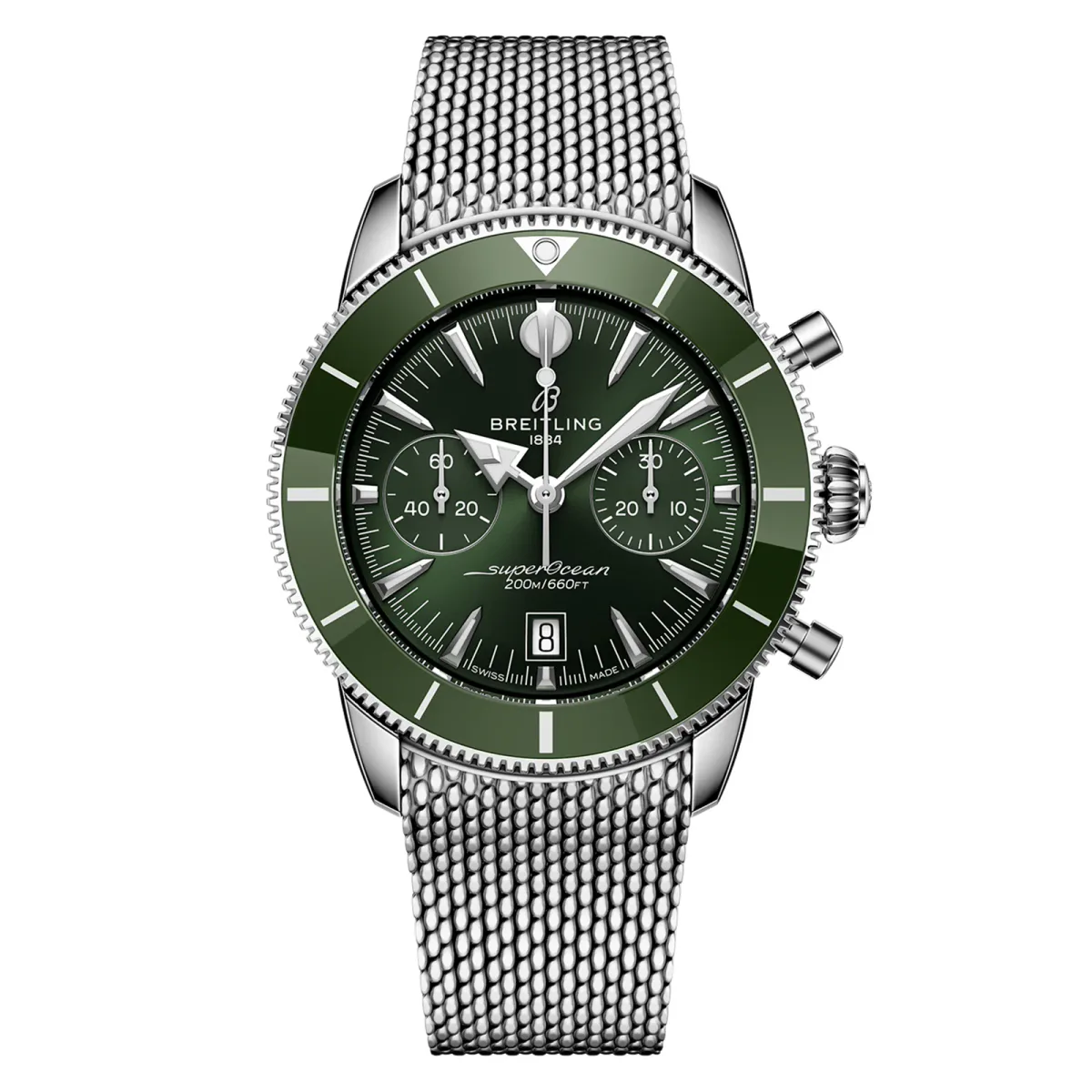 Breitling Superocean Heritage B01 Chronograph 42mm Mens Watch Green