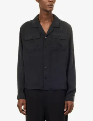 BELIER Cannes Flap-Pocket Cupro Shirt detail 3