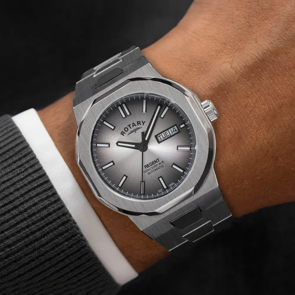 Rotary Regent 40mm Mens Watch Silver in Silver, additional product view 3