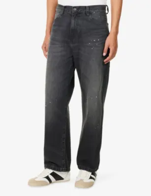 CARHARTT WIP Landon Paint-Splatter Denim Jeans detail 3