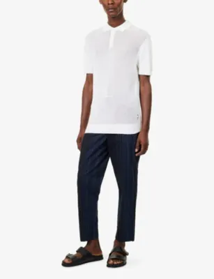 ORLEBAR BROWN Burnham Tie-Knit Silk And Cotton Polo Shirt detail 2