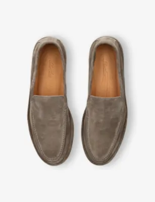 AURELIEN Voyager Suede Loafers - EUR 41 / 7 UK MEN in GREY, additional product view 2