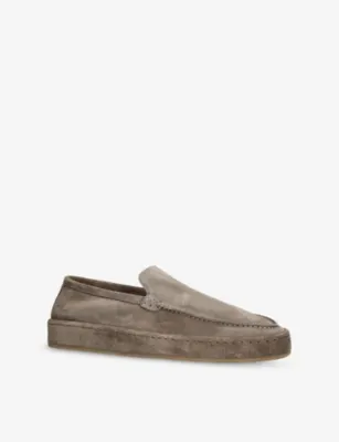 AURELIEN Voyager Suede Loafers - EUR 41 / 7 UK MEN in GREY, additional product view 3