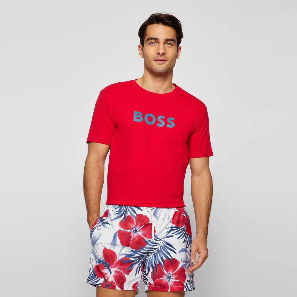 Boss Mens BOSS Bodywear Short Sleeve T-Shirt with Logo Print Detail detail 3