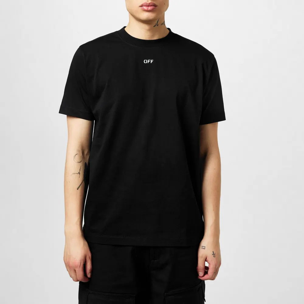 Off White Men's Stamp Skate Cotton Short Sleeve T-Shirt detail 3