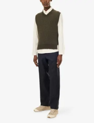 CRAIG GREEN Uniform Brushed Wool Trousers in GREY, additional product view 2
