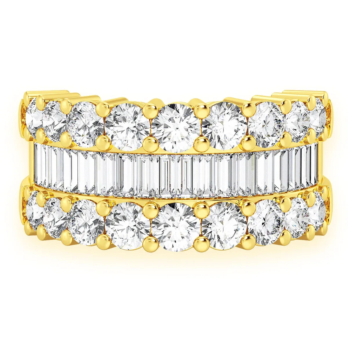For Him Single Row Baguette Diamond Band Ring in Rose Gold / Lab Grown Diamond – Ring