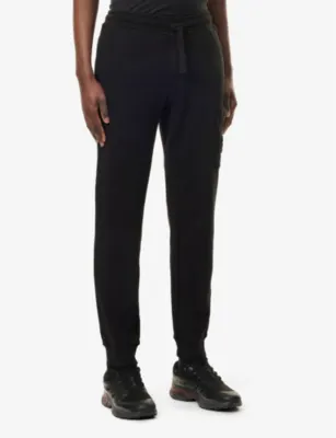 STONE ISLAND Brand-Badge Tapered-Leg Regular-Fit Cotton-Jersey Jogging Bottoms detail 3
