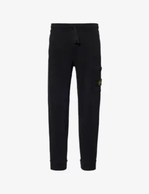 STONE ISLAND Brand-Badge Tapered-Leg Regular-Fit Cotton-Jersey Jogging Bottoms