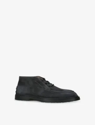 TODS Lace-Up Suede Desert Boots - EUR 45 / 11 UK MEN in BLACK, additional product view 3