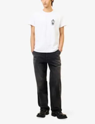 ALEXANDER DIGENOVA Small Crest Cotton T-Shirt detail 2