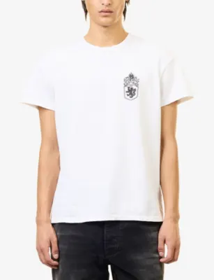 ALEXANDER DIGENOVA Small Crest Cotton T-Shirt detail 3