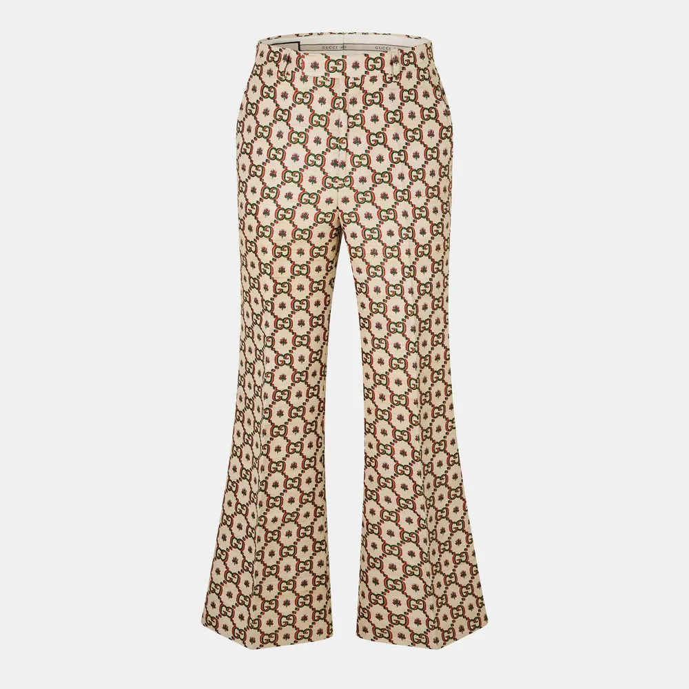Gucci Men's Contemporary Web Stripe Wide Leg Trousers