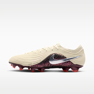 Nike United Tiempo Maestro Elite Firm-Ground Low-Top Football Boots - Fossil/Burgundy Crush/Metallic Silver