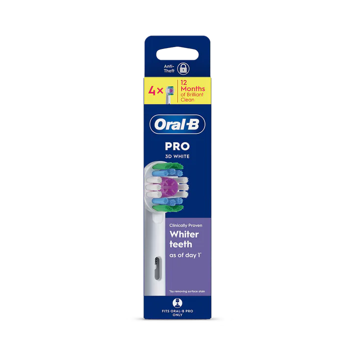 ORAL-B Pro 3D White Toothbrush Heads, 4 Counts detail 2
