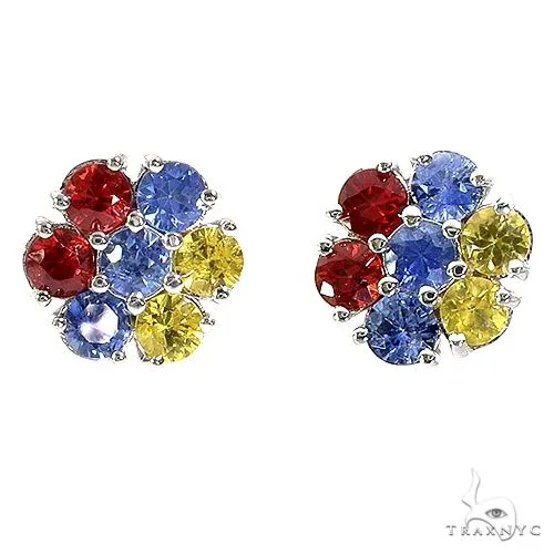 PIA - For Him GEMSTONES Armenia Sapphire Flower Earrings 67139 in Rose – Earrings