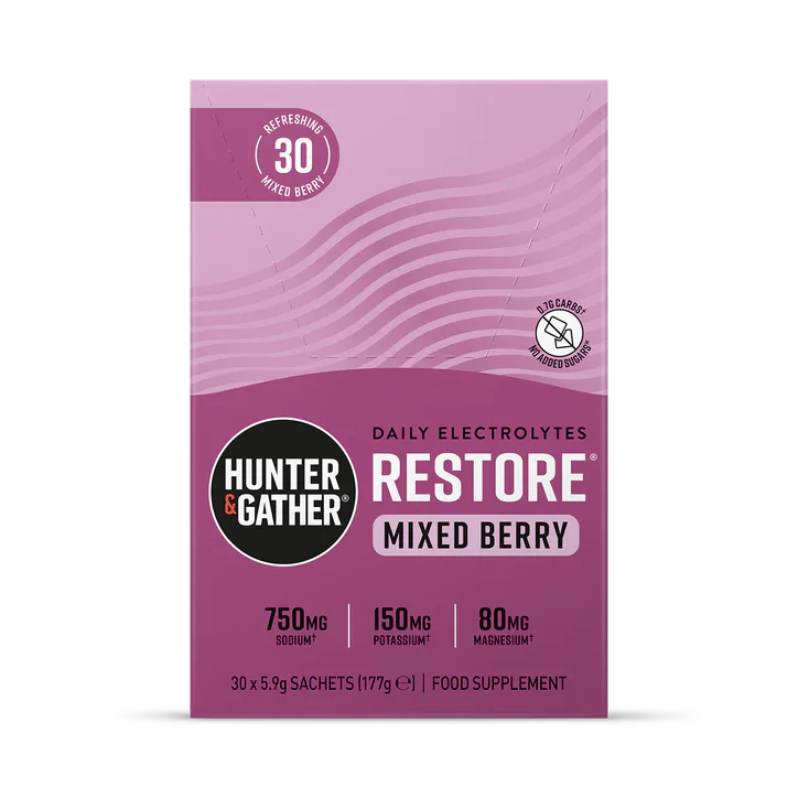 Hunter & Gather Restore Electrolytes Mixed Berry 30 x 5.9g Sachet detail 2