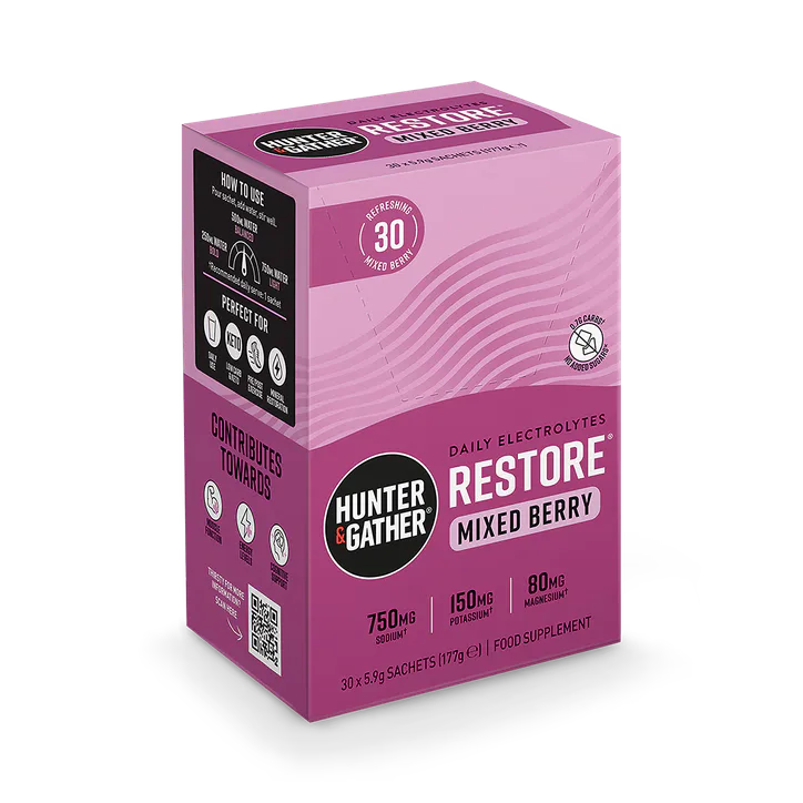 Hunter & Gather Restore Electrolytes Mixed Berry 30 x 5.9g Sachet