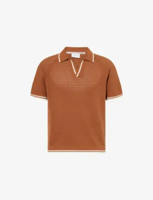 PERCIVAL Tennis Boxy Cotton-Knit Polo Top