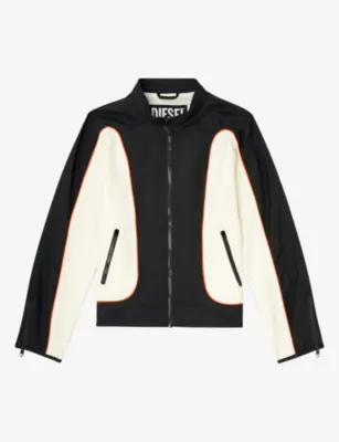 DIESEL Colour-Block Zip-Up Nylon Jacket