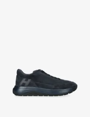 HOGAN Allacciato Suede and Leather Trainers - EUR 46 / 12 UK MEN in NAVY – Mens | Trainers | Lace up trainers
