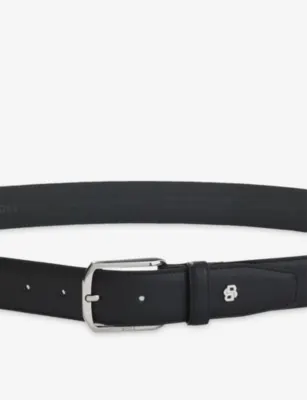 BOSS Engraved-Buckle Leather Belt - 44 detail 3