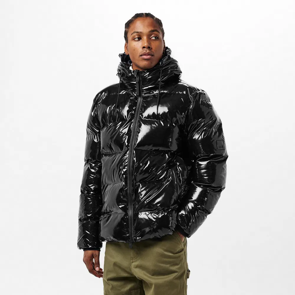 Rains Men's Alta Waterproof Hooded Short Puffer Jacket detail 3