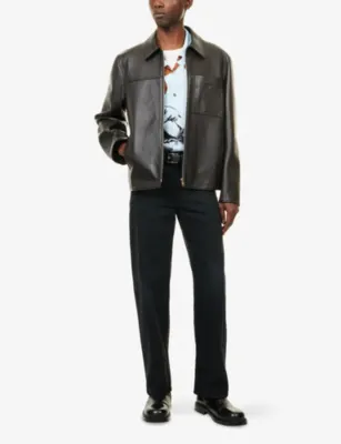 PAUL SMITH Straight-Fit Leather Jacket detail 2