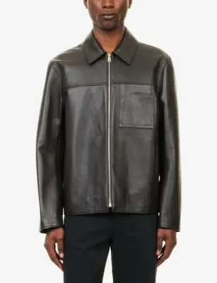 PAUL SMITH Straight-Fit Leather Jacket detail 3