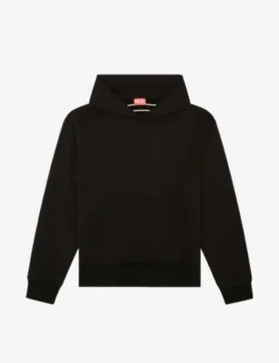 DIESEL S-Macs logo-embroidered relaxed-fit cotton-jersey hoody