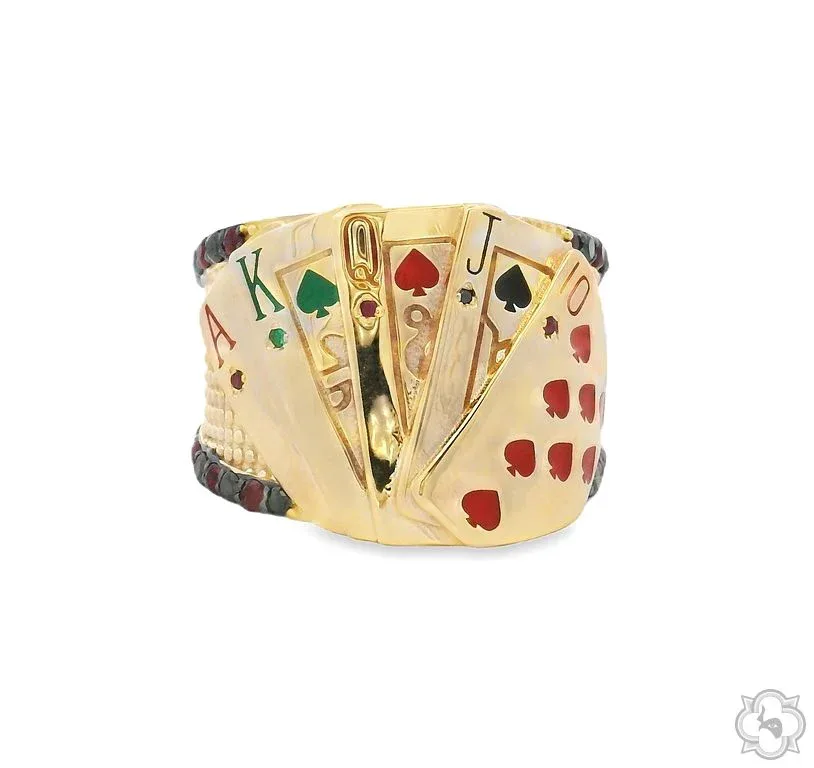 RINA - For Him CUSTOM Custom Made Playing Card Ring 70404 in Rose Gold / 10 – Ring