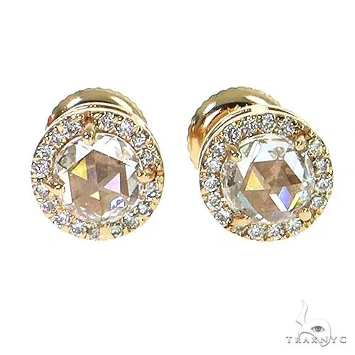 RINA - For Him CUSTOM CVD Round Diamond Earrings 68645 in Rose Gold – Earrings