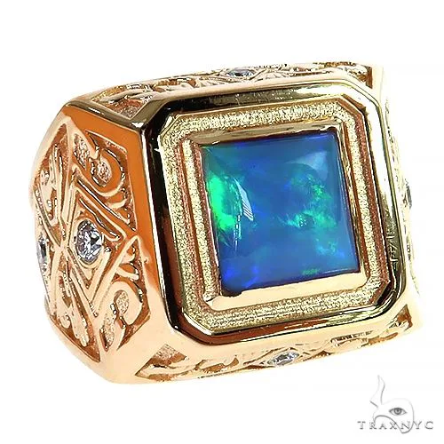 RINA - For Him DISCORD MAX Galactic Opal Men's Fancy Diamond Ring 69236 in Rose Gold / 10 – Ring