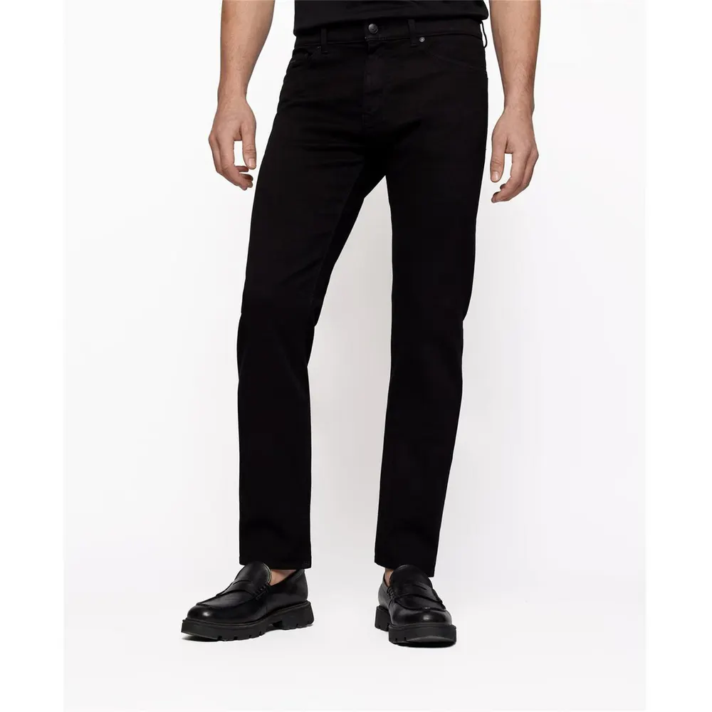 Boss Men's Maine Regular Mid Rise Straight Leg Jeans detail 2