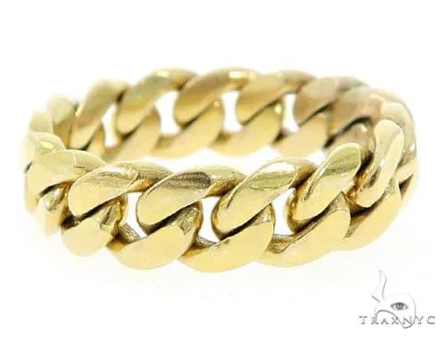 RINA - For Him FACTORY 14k Gold 8mm Miami Cuban Link Ring 65088 in Rose Gold / 10 – Ring