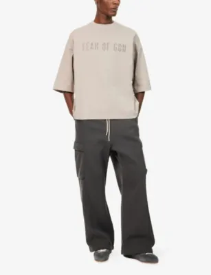 FEAR OF GOD ESSENTIALS Cargo Patch-Pocket Cotton-Jersey Jogging Bottoms detail 2
