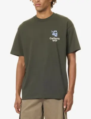 CARHARTT WIP Grape Picker Graphic-Print Cotton T-Shirt detail 3