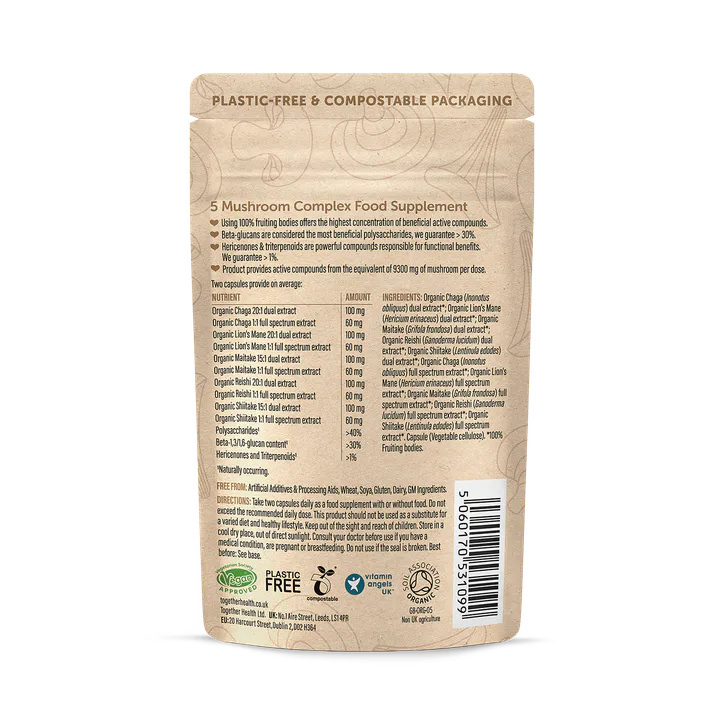 Together Health Organic Mushroom 5 60 Capsules detail 2